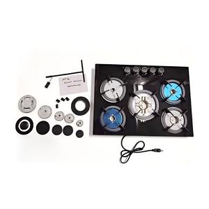 <span class=keywords><strong>Estufa</strong></span> de Gas Multifuncional de Cinco Quemadores, Dispositivo de Encendido Electrónico, Sistema de Suministro de Gas de Encimera Integrado para el Hogar de 220 V - Product Image 4