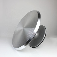 Platine à Gâteau en Alliage d'Aluminium de 12 Pouces, Base Antidérapante en Caoutchouc, Support Rotatif Professionnel pour Desserts