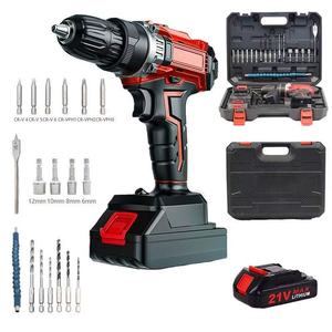 21V Max Lithium Cordless Impact Drill Brushed Motor Pistol Grip Home Decoration Power Tool Set - Product Image 3
