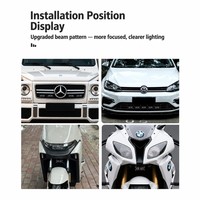 Projecteur LED ultra-mince à faisceau haut/bas, lampe antibrouillard à grille laser dissimulée, éclairage de voiture tout-terrain