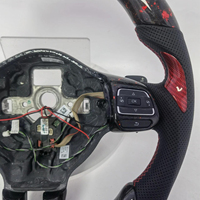 Volant à fond plat en fibre de carbone pour VW Golf 5 MK5 R32 GTI ED30, pour la restauration et les améliorations après-vente, avec LED