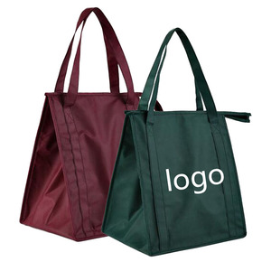 Bolsa Térmica Reutilizable para Compras y <span class=keywords><strong>Almuerzo</strong></span>, con Logotipo Personalizado, Ecológica, de Tela No Tejida, Aislante, Impermeable, con Cierre, Color y Tamaño Personalizables - Product Image 1