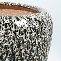 Porte-pot de fleurs en céramique brillante en marbre de couleur personnalisée pour l'intérieur, pour le jardin et la maison, utilisation au sol pour les jardinières et les fleurs