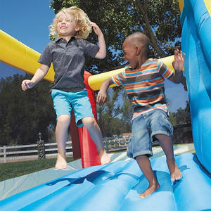 Château gonflable Hikeon 5-en-1 <span class=keywords><strong>le</strong></span> plus vendu - Matériau PVC - 10 à 15 passagers - Dimensions 350x285x205CM - Idéal pour l'été et les jeux aquatiques en extérieur - Product Image 4