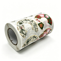 Vinilo Decorativo en Rollo con Estampado Dorado, Laminado Brillante e Impermeable para Decoración de Bebidas y Regalos
