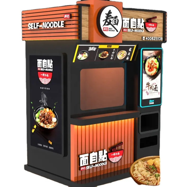 Máquina expendedora automática de comida caliente/hamburguesa/sándwich con pantalla táctil