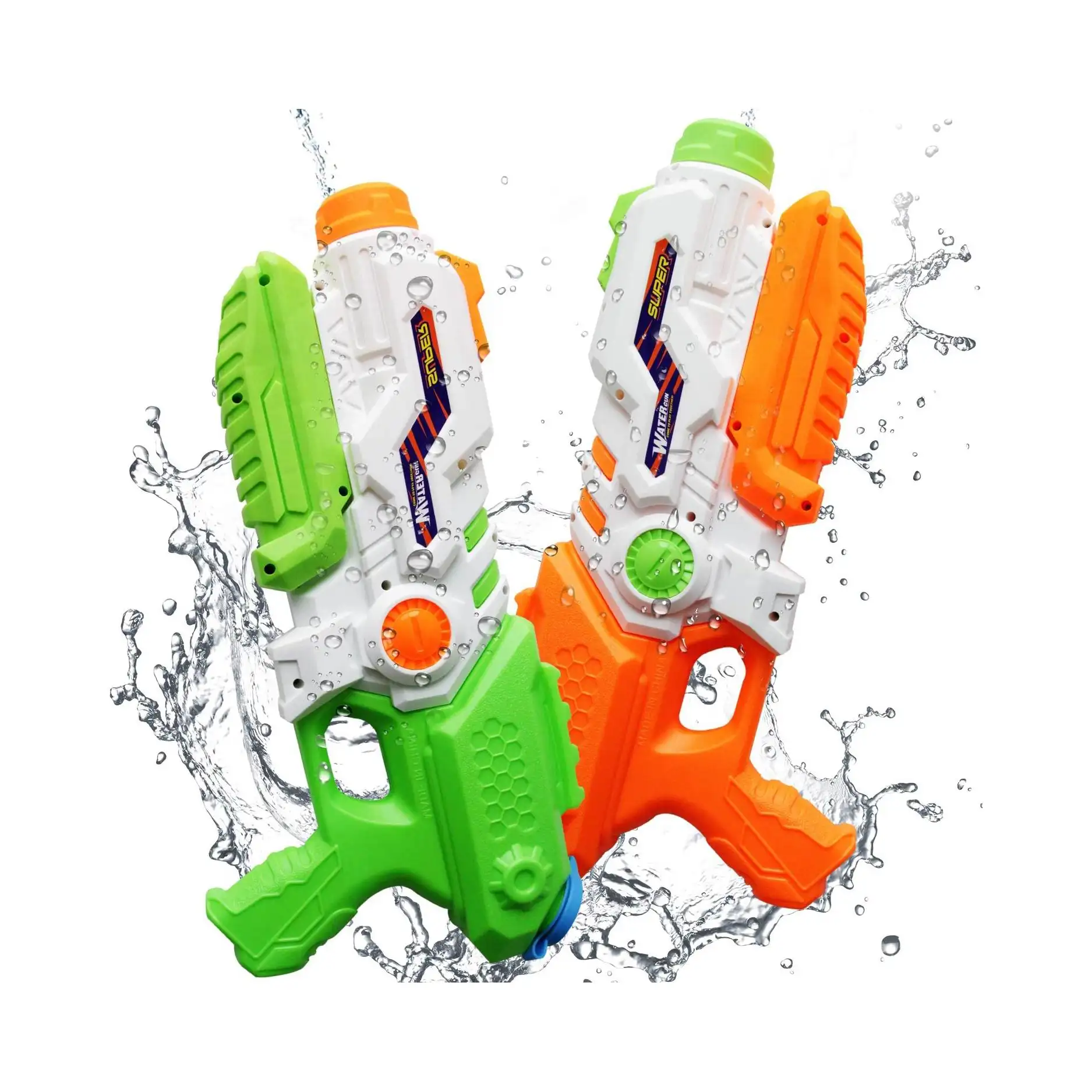 물총 분출 총 슈팅 범위 물 장난감 아이 & 성인, 1 팩 1200CC 대용량 및 30-35 피트 플라스틱 ABS