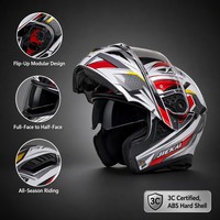 Casque de moto YA-910 DV avec design de ventilateur en forme de plume, accessoire élégant