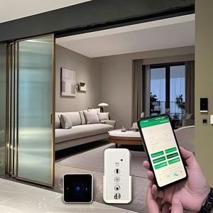 <span class=keywords><strong>Porte</strong></span> d'entrée <span class=keywords><strong>coulissante</strong></span> automatique magnétique en verre, cadre étroit en aluminium, 4 panneaux, <span class=keywords><strong>porte</strong></span> <span class=keywords><strong>coulissante</strong></span> automatique, <span class=keywords><strong>porte</strong></span> <span class=keywords><strong>coulissante</strong></span> intérieure en verre - Product Image 2