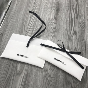 50 sacs en velours blanc, style de luxe, pochette cadeau, enveloppe avec ruban - Product Image 3