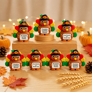 Statuette di Tacchino per il Ringraziamento, Decorazioni in Resina a Forma di Tacchino, Ornamenti da Tavola per l'Autunno e le Festività, per Negozi e Casa - Product Image 2