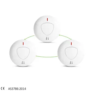 Sistema di allarme domestico rilevatore di fumo interconnesso wireless controllo remoto intelligente collegato allarme fumo antincendio