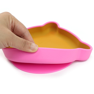 Ensemble de vaisselle pour enfants, assiette en silicone de qualité alimentaire sans BPA, vaisselle pour tout-petits, vaisselle pour repas d'enfants, vente en gros - Product Image 3