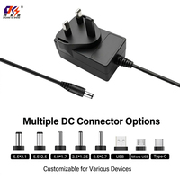 Adaptateur d'alimentation à découpage AC/DC haute efficacité 12V 2A 24W, prise UK, 12 volts 2 ampères 2000 mA, en matériau ABS, pour PC