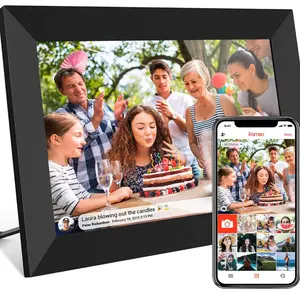 10.1 Inch Smart WiFi <strong>Digital</strong> <strong>Photo</strong> <strong>Frame</strong> 1280x800 IPS LCD Touch Screen Auto-Rotate Portrait and Landscape Built <strong>in</strong> 16GB Memory - Product Image 1