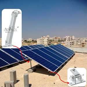 <span class=keywords><strong>Kit</strong></span> de montage <span class=keywords><strong>solaire</strong></span> en aluminium réglable en hauteur et en angle d'inclinaison sans pince pour un montage rapide et facile sur toit plat ou en métal - Product Image 1