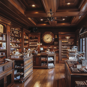 Meicheng tùy chỉnh gỗ thuốc lá hiển thị tủ chiếu sáng xì gà cửa hàng phù hợp đồ nội thất bán buôn khói xì gà cửa hàng thiết kế nội thất - Product Image 1