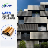 Profilé en aluminium en forme de U, façade extérieure moderne pour l'ombrage solaire, pour la construction commerciale