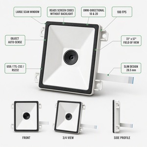 Escáner de Código de Barras 2D de Montaje Fijo, Motor de Escaneo Robusto con Amplio Campo de Visión y USB RS232 para Integración en Máquinas - Product Image 4