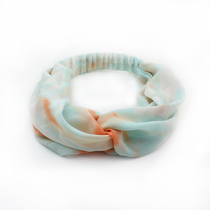 De las mujeres de la moda accesorios para el <span class=keywords><strong>pelo</strong></span> Tie-dye cintas de tela Cruz Corea tocado retorcido diademas para chicas - Product Image 3