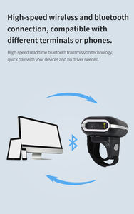 <span class=keywords><strong>Lector</strong></span> <span class=keywords><strong>de</strong></span> código <span class=keywords><strong>de</strong></span> barras 1D 2D Portátil con Bluetooth, miniescáner <span class=keywords><strong>de</strong></span> tamaño <span class=keywords><strong>de</strong></span> bolsillo, anillo, inalámbrico, portátil, para <span class=keywords><strong>libros</strong></span>, almacén, inventario, Express - Product Image 5