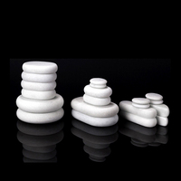 12 pièces pierres de massage corporel en marbre blanc thérapie par pierres chaudes de basalte