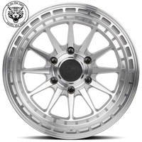 Jantes en alliage d'aluminium forgé brillant WD Custom avec anneau de blocage de jante, roues tout-terrain pour camionnettes et SUV, qualité supérieure