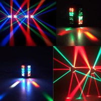 Mini projecteur LED Spider 8x3W RGBW à tête mobile, activé par le son, contrôle DMX-512, éclairage stroboscopique, faisceau lumineux, indice de protection IP33, 50 000 heures