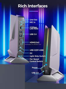 Mini PC para Juegos de 13.ª Generación, Nvidia RTX 4070 4060 8G, <span class=keywords><strong>Intel</strong></span> <span class=keywords><strong>I9</strong></span> 13900H I7 13700H 12900H, RGB, Mini Computadora de Escritorio para Gamers, Barebone, WiFi6 - Product Image 4