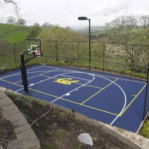 Schlussverkauf DIY Außenbodenmatte PP ineinandergreifende Bodenfliese Hinterhof halber Basketballplatz tragbar