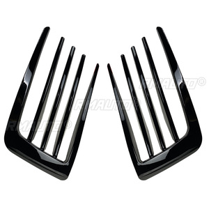 Grille de protection des phares antibrouillard avant de voiture noire brillante pour Volkswagen Golf 7 MK7 GTI 2013-2016, style automobile - Product Image 2