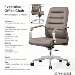 Modern Design PU/Cowhide Leather <b>Chair</b> 37760-2051A - Product Image 4