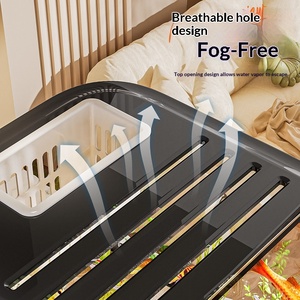 <span class=keywords><strong>Acquario</strong></span> Rettangolare in Plastica PC di Alta Qualità con Coperchio, per Uso Domestico, Soggiorno, Vasca Ecologica Trasparente per Tartarughe e Allevamento di Pesci <span class=keywords><strong>d</strong></span>'<span class=keywords><strong>Acqua</strong></span> Dolce - Product Image 2