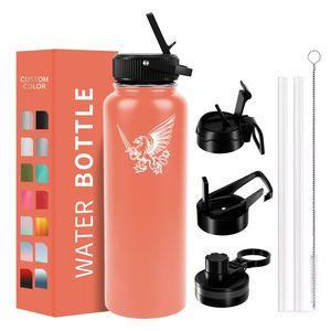 Double Wall Stainless Steel Insulated Tumbler with Straw 32oz for Gym Sports - Product Image 1