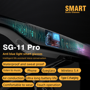 Gafas de Audio inteligentes SG11 Pro personalizadas, auriculares con guía de hueso, altavoz, conectividad BT, gafas de sol inalámbricas, gafas inteligentes portátiles - Product Image 4