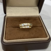 Ensemble de bagues de fiançailles de style vintage avec coupe princesse, certificat IGI, diamant de laboratoire, plaqué or 10k 14k 18k, bague pour femme