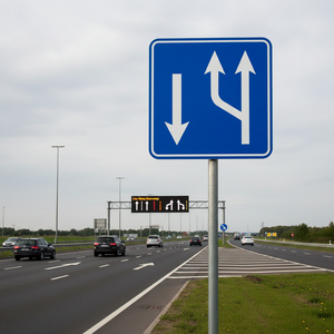 B-50a Reflective Steel Traffic Sign Lane Marking <b>Safety</b> Sign Board for <b>Roadway</b> LED Traffic Sign - Product Image 3