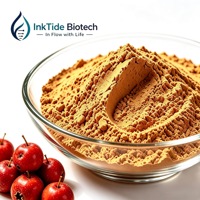 Extrait de fruit d'aubépine en poudre, ingrédient naturel de supplément alimentaire, flavonoïdes 5% 20% UV pour aliments et boissons fonctionnels, fourni par l'usine
