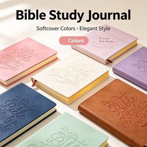 Diario de Estudio Bíblico con Tapa Dura de Cuero/PVC, Cuaderno de Papel con 100 Hojas de Alta Calidad, Encuadernado Cosido con Hilo, Diseño Guiado para Planificación de Fe - Product Image 2