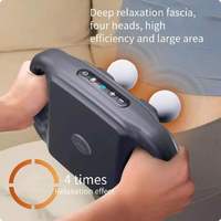 Pistolet de massage électrique rechargeable avec logo personnalisé, 4 têtes, pour la récupération musculaire profonde et la récupération sportive