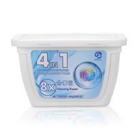 Capsules de lessive liquide 4-en-1 non biodégradables à marque privée OEM – Perles de détergent pour machine à laver
