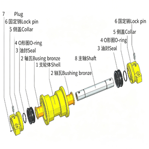 Rouleau inférieur à simple bride pour pièces d'excavatrice Komatsu Caterpillar, rouleau porte-chaîne, prix direct usine OEM/ODM - Product Image 6