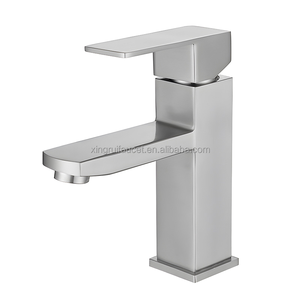 Luxury Modern Single Handle Stainless Steel Hot Cold Water Basin Tap Chrome Matt Black Finish Touchless Ceramic Single Hole <b>Deck</b> - Product Image 3