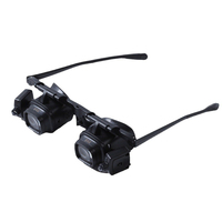 Gafas de Alta Potencia con 24 Lentes |   Lupa portátil para reparación de relojes, luces LED para soldadura de teléfonos