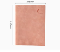 200 feuilles d'épaisseur en cuir PU souple A4 Cademic University Student Record Notebook Journal