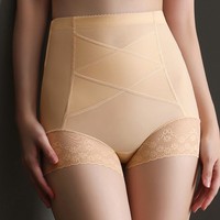 Taille haute façonnage culotte femmes dentelle slips croix ventre contrôle culotte post-partum minceur sous-vêtements corps Shaper pantalon