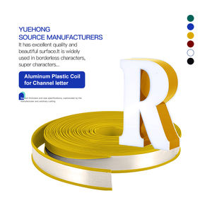 Bandes de bobine en aluminium jaune de 0.6mm bobines de lettre de canal de 6.5 cm pour le service de traitement de flexion de super mots - Product Image 1