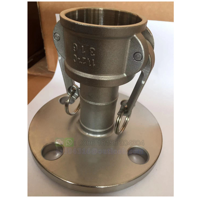 1" Inch 304 Stainless Steel Type C Flange Camlock Fitting Flange Cam and Groove Coupler Fittings