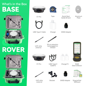 Singularxyz E1 Pro màn hình rtk nhận ít hơn 5S khởi tạo ± 2.5cm Độ chính xác rtk GPS cơ sở và Rover cho khảo sát chính xác - Product Image 3