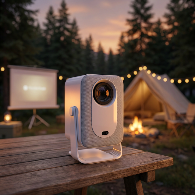 Mini Projector Battery in WiFi Auto Focus Keystone Portable Outdoor Projectors 4K Supported Home Theater Multimedia Player